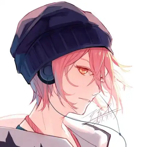 画个好久没画过的粉毛帅哥