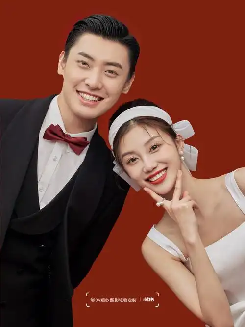 婚纱照必拍的红底婚纱照甜蜜又高级