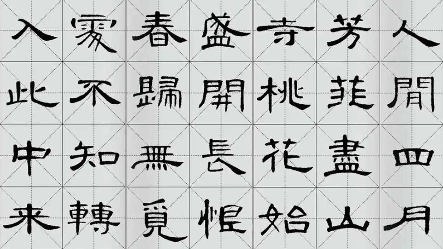 隶书曹全碑古诗字帖 白居易《大林寺桃花》 大林寺桃花【作者】白居易