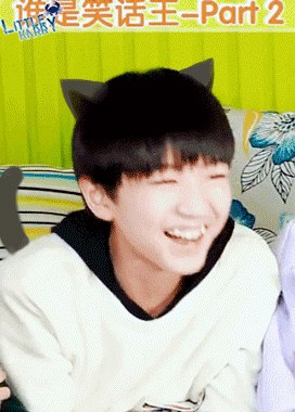 tfboys可爱哈哈嘲笑萌萌哒玩闹开心明星爱豆gif动图_动态图_表情包