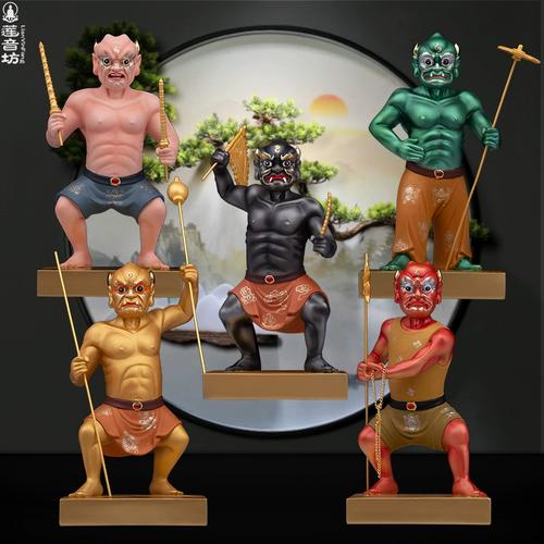 莲音坊12/16寸站五鬼树脂神像小鬼运财钟馗部下阴神地府桌面摆件