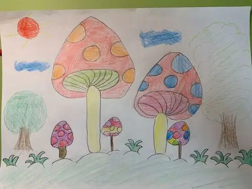 花小一年级10,11班(2019级)画蘑菇作品欣赏