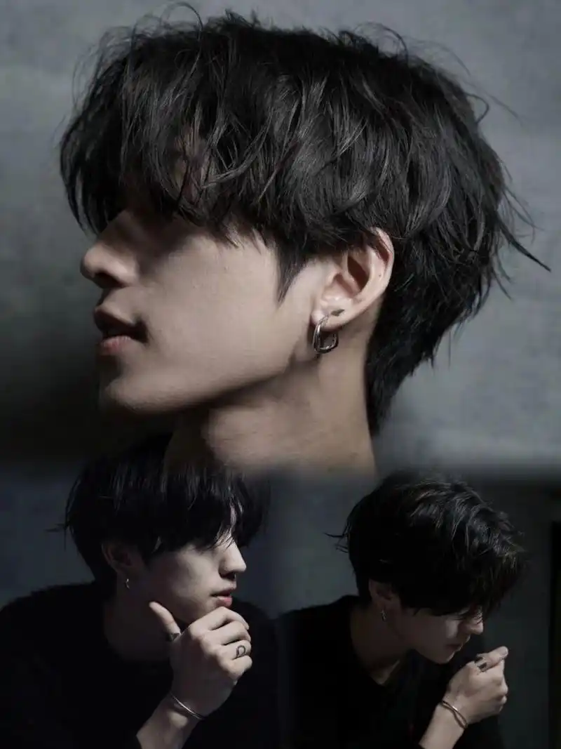 冬季发型推荐73长发男孩微分纹理发型 2023发型流行趋势73少年感