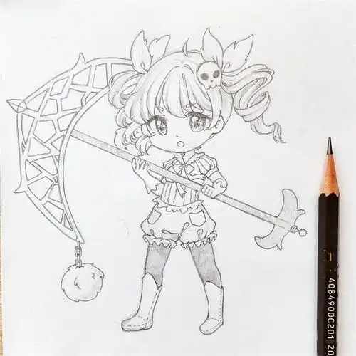 在刚开始练习画画时建议先从一些简单的动漫人物入手,在画的时候要先