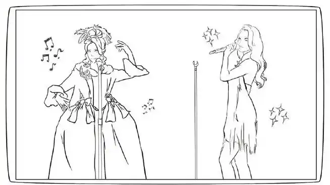 蔡文静素描画舞台告别浪姐