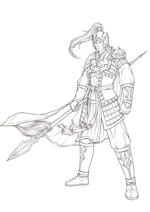 赵云的简笔画的简笔画