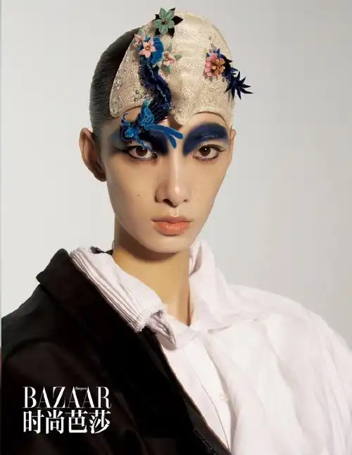 上游时尚时尚芭莎九月刊将古典绒花注入视觉时尚