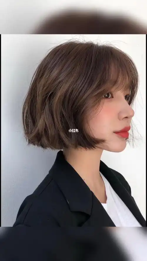 不用打理的挂耳短发发尾烫弧度完全免打理