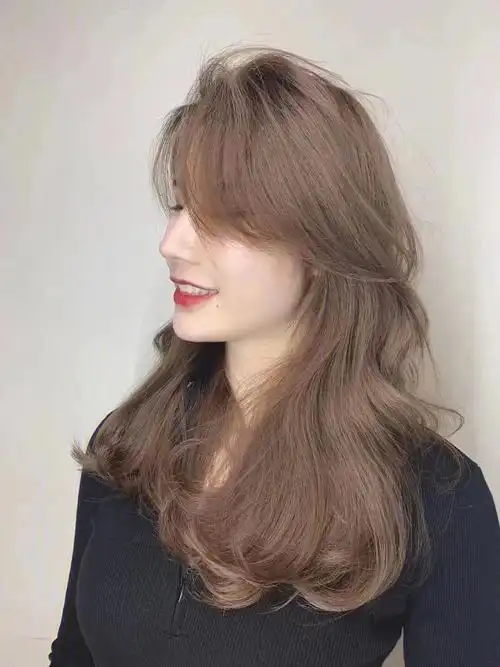 接发染发温柔系发色中长发