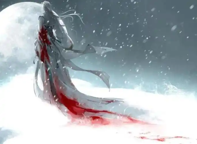 求一图片,风格不限,符合 血染白衣 的意境就好
