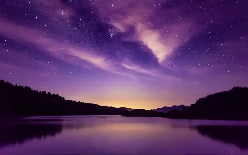 活动  【超清壁纸】4k高分辨率,唯美夜空,星星闪烁,夜空朦胧的浮云