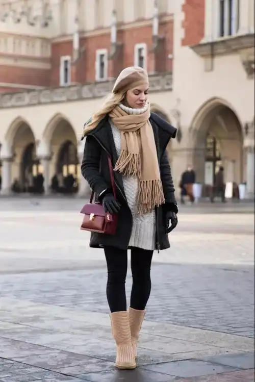 雪地靴这么穿既显腿长又保暖!