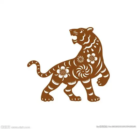 老虎剪纸剪影设计图__广告设计_广告设计_设计图库_昵图网nipic.com