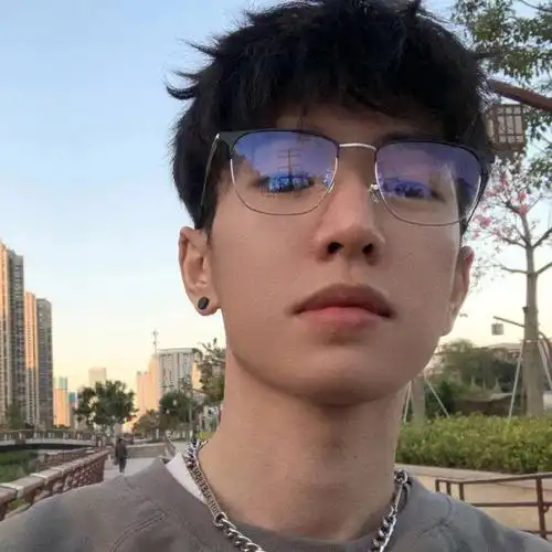 半框眼镜斯文理工男75