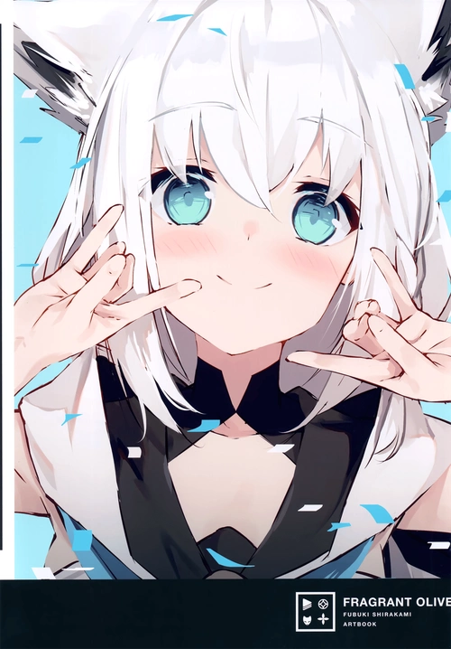 画集收录凪白みと超养眼的美少女插画白毛控狂喜的兽耳同人作品