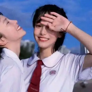 穿校服的闺蜜姐妹头像真人闺蜜头像学生校园清新