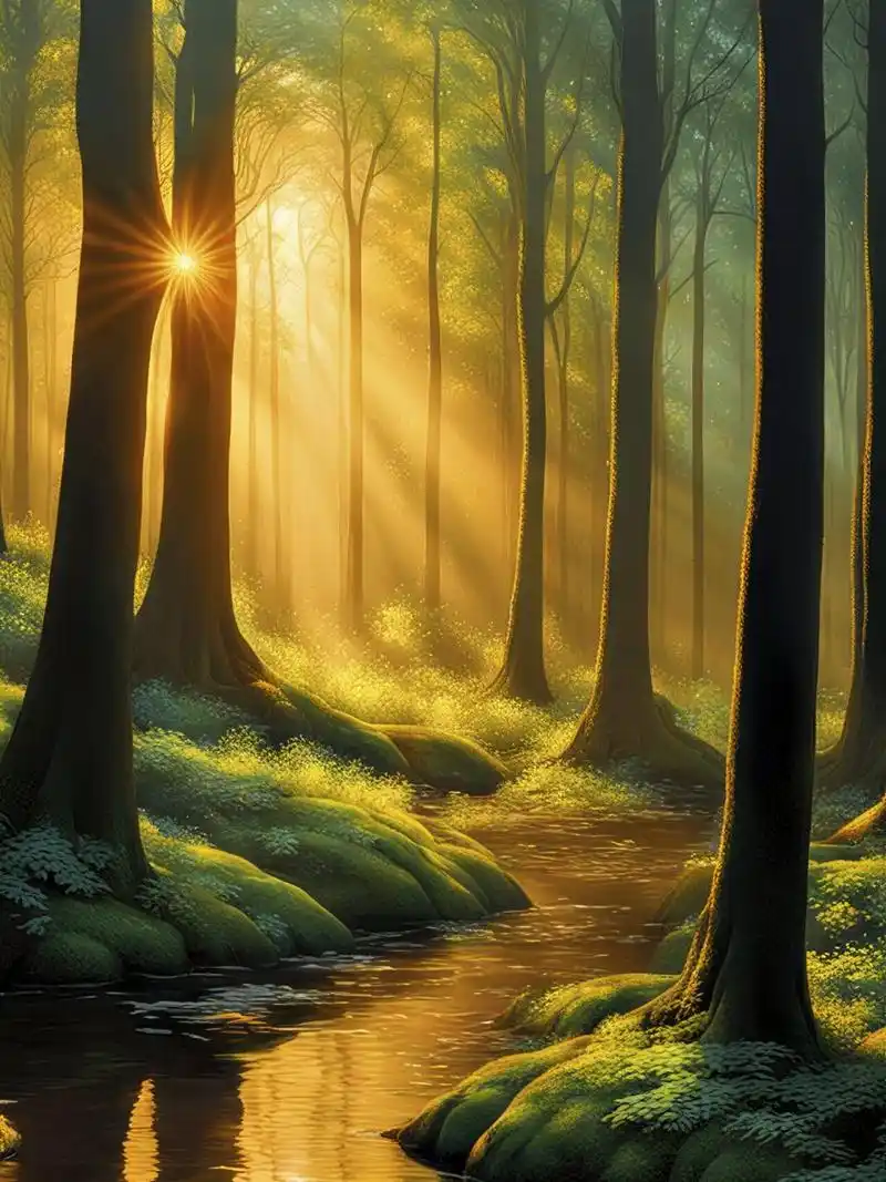 治愈系手机风景壁纸—清晨的树林 拿图请留痕,需要原图请私信,免费送.