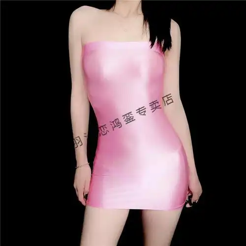 油亮光滑紧身裤性感弹力光泽连脚裤瑜伽舞蹈运动打底裤女yt红色长袖