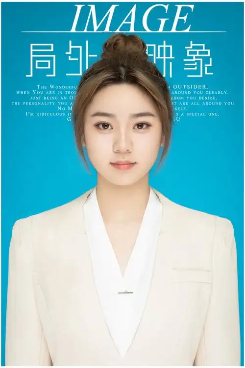 证件照美女高中毕业照