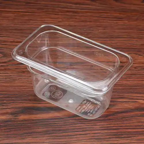 可视保鲜盒食物盘果粉盒份数盘pc透明份数盆分数盆塑料分数盘