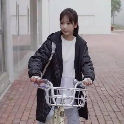 亲爱的热爱的蓝莓佟年杨紫同款衣服冬季绗缝连帽中长款棉衣外套潮