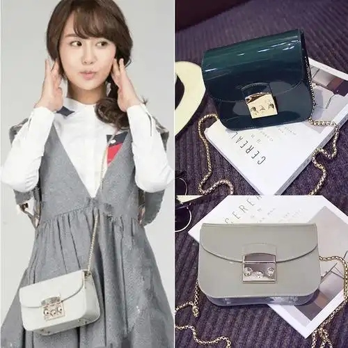 欢乐颂杨紫同款果冻包包漆皮女包单肩斜跨包小方包一件代