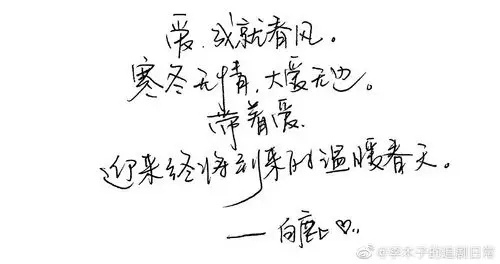 安利一下白鹿的字特别好看