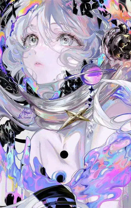 插画#画师hyatsu 作品欣赏,古希腊掌管色彩的神(x:o_hyatsu_4)