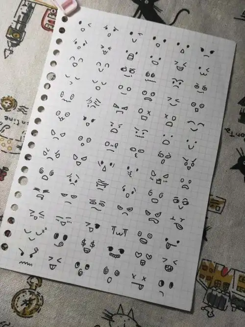 油性笔表情包简笔画