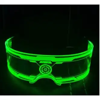 绿野客智能充电发光眼镜led七彩变色科技感眼睛抖音网红科幻未来墨镜