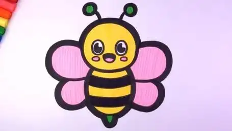 儿童简笔画 简笔画 育儿简笔画 小蜜蜂简笔画教程