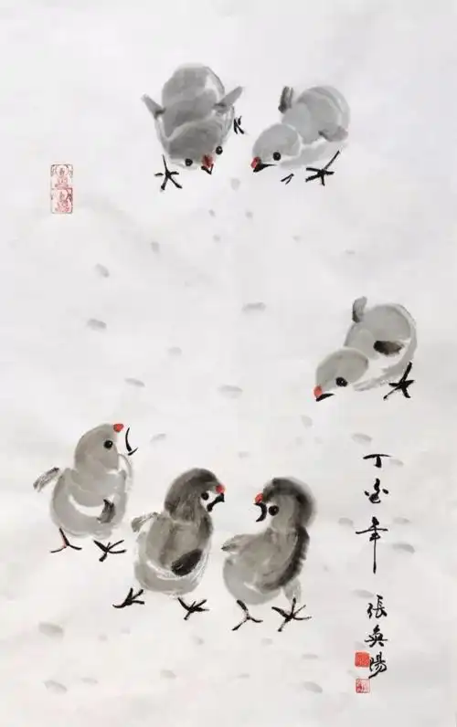 国画教程教你三步画好小鸡仔