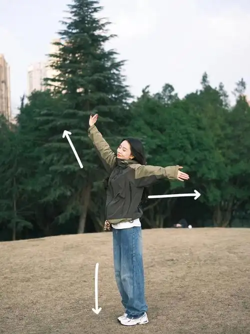 一些自由的拍照姿势动作越大越好看