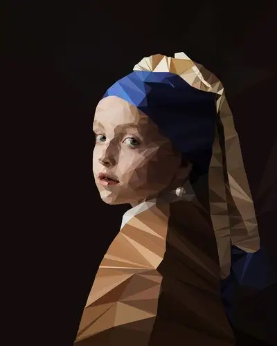 带珍珠耳环的少女