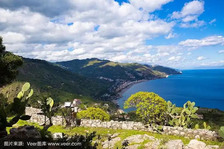 地中海美景,意大利西西里岛.