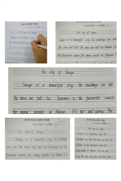 五年级组英语书写比赛