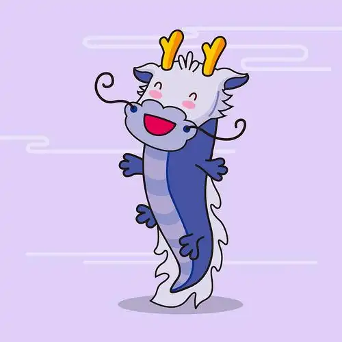 运用龙头的外形与可爱的风格结合,塑造一批q版龙吉祥物.