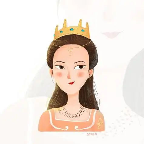 头像练习戴皇冠的姑娘