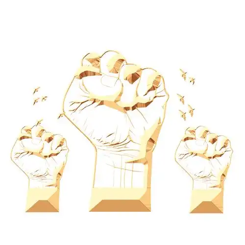 石雕雕塑拳头消费者权益日元素gif动态图消费者权益日表情包