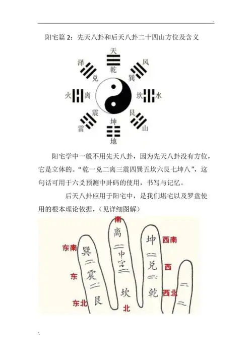 阳宅篇2先后天八卦二十四山方位含义五行