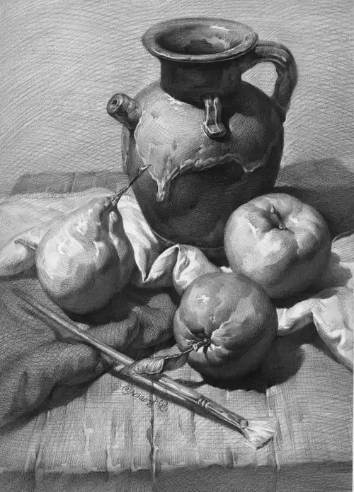 200张静物结构素描图片 绘画学习临摹参考素描静物图片素材 - 爱设计