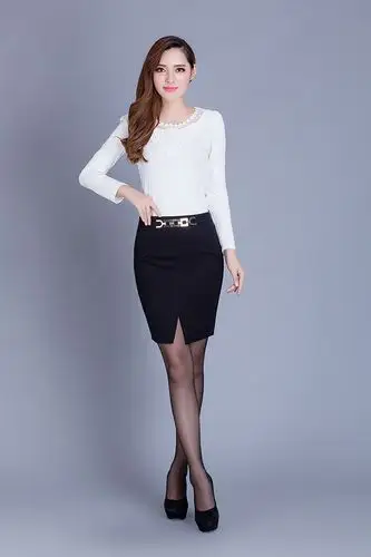 9903秋季新款韩版包臀裙精品职业一步裙高档半身裙黑色气质短裙