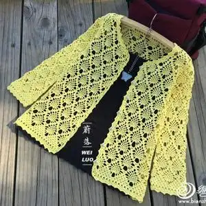 女士春夏编织款式之钩针菠萝花样百搭开衫