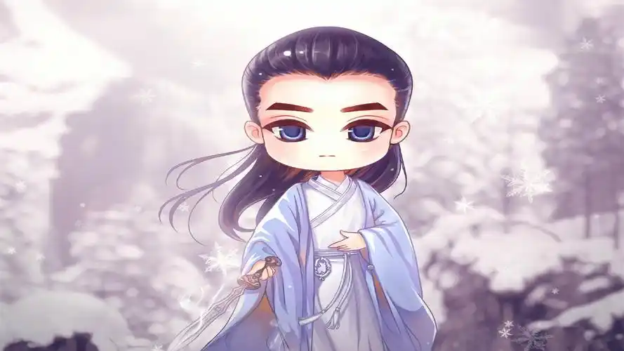 电视剧《花千骨》白子画卡通q版图片高清桌面壁纸下载