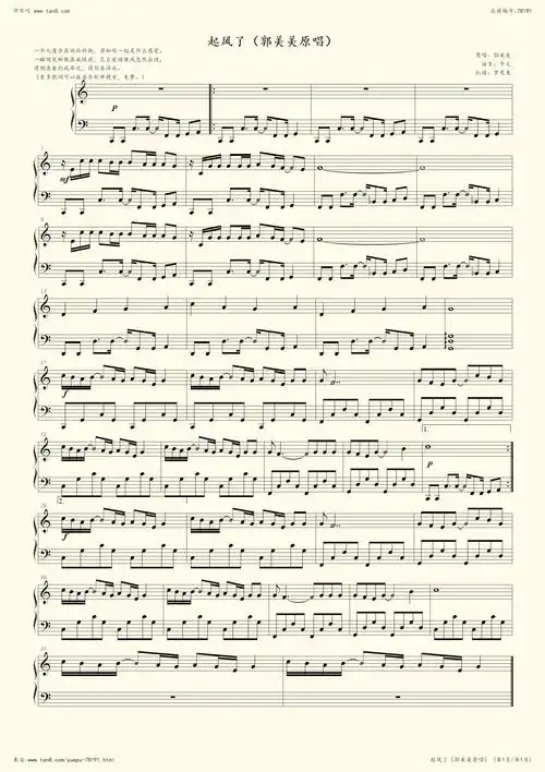 起风了(郭美美原唱)-郭美美小提琴谱
