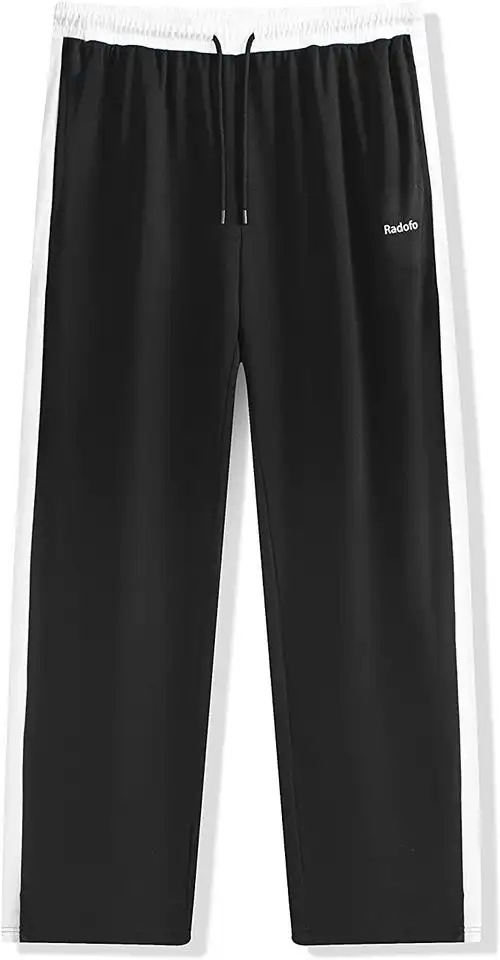radofo 运动裤 - 跑步运动休闲男士慢跑者轻便健身带拉链口袋运动裤
