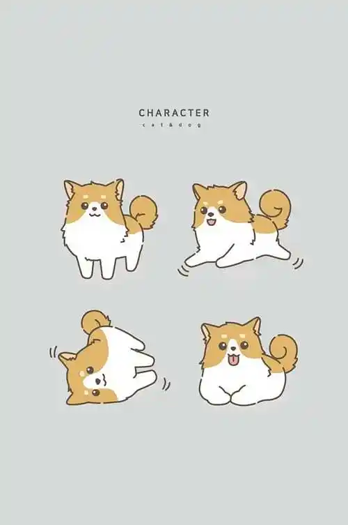 小狗卡通动物矢量素材小狗卡通动物素材立即下载卡通宠物动物小狗狗免