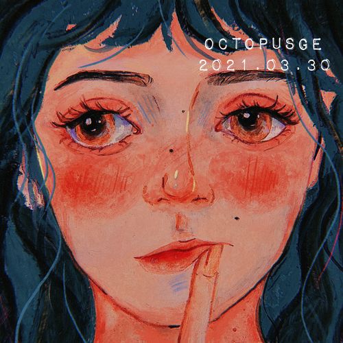 土豆社群课程章鱼哥老师美少女水溶性油画棒特特色课蜡笔