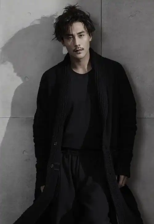 忧郁的男人有魅力吗留着小胡子男人味十足