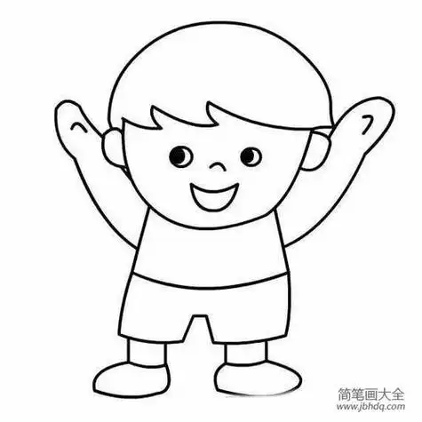 少儿卡通人物简笔画男生